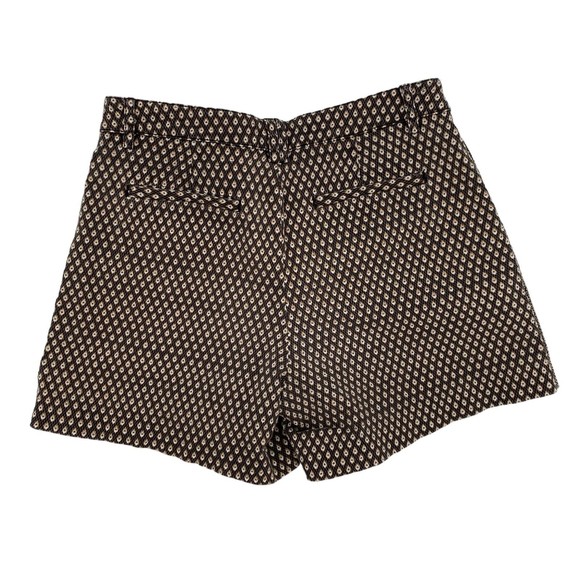 Anthropologie Women's Shorts Cartonnier Brown Print Button Side 4" Casual 4 S - Picture 3 of 6